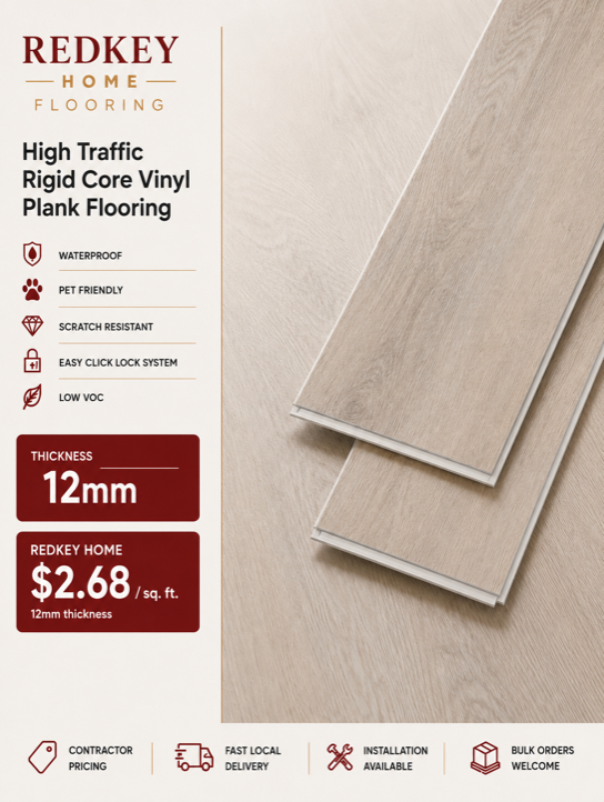 12mm rigid core vinyl plank flooring